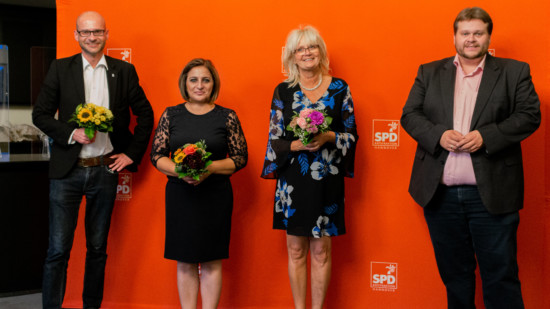 Der neue geschäftsführende Fraktionsvorstand: Lars Kelich, Kerstin Klebe-Politze, Hülya Iri und Jens Menge (v.r.)
